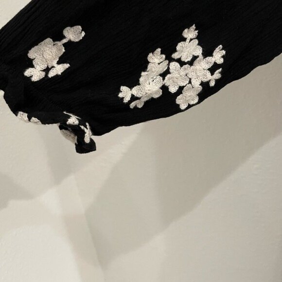 Soft Surroundings Embroidered Textured Midi Dress Boho Feminine Stretch Neutral - Picture 4 of 10